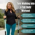 thumbnail image 2 of Jetti 1.2lb PVC Weighted Walking Sticks for Adults with Rubber Feet, Gray, X-Large, 2 Poles, 2 of 7