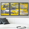 thumbnail image 2 of wall26 Framed Canvas Print Wall Art Set Gray &amp; Yellow Grunge Brushstrokes Abstract Shapes Illustrations Modern Art Chic Colorful Multicolor Ultra for Living Room, Bedroom, Office - 24"x36&qu, 2 of 5