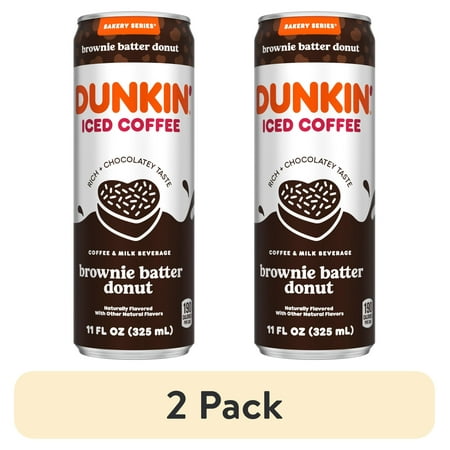 (2 pack) Dunkin' Brownie Batter Donut Iced Coffee 11 fl oz