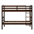 Walker Edison Transitional Wood TwinOverTwin Bunk Bed Frame, Espresso
