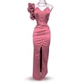 thumbnail image 2 of Vestido de graduación escote de corazón Palo de rosa Unitalla, 2 of 3