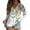 White #044, variant on Mardi Gras Shirts for Women Carnival Feathers Print V Neck Tunic Tops Mask Print Long Sleeve Purple Blouse White L
