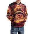 thumbnail image 2 of Multi-Dimensional All Seeing Eye Regular Fit Hoodie, Sporty Pullover Hooded Sweatshirt for Men Women L, 2 of 6