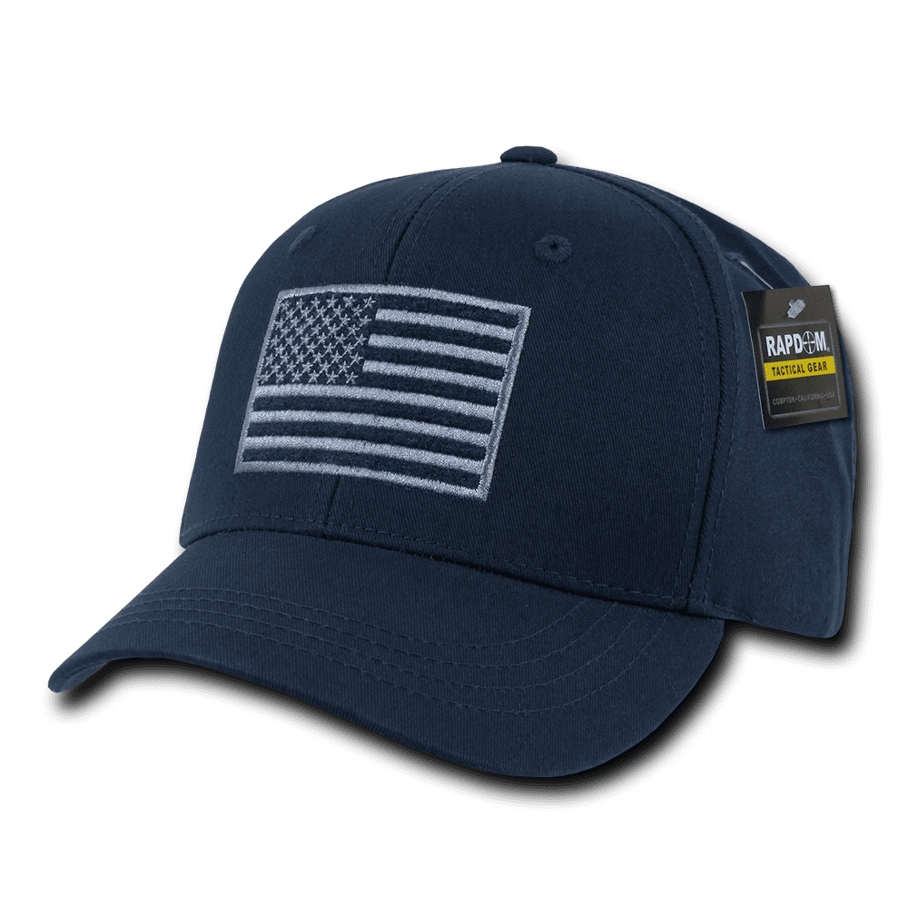 USA Flag Embroidered Tactical Operator Caps Hats, Navy - Walmart.com