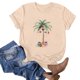 thumbnail image 1 of Puntoco Blusa de manga corta con estampado de moda para mujer, divertida camiseta de cuello redondo, 1 of 3