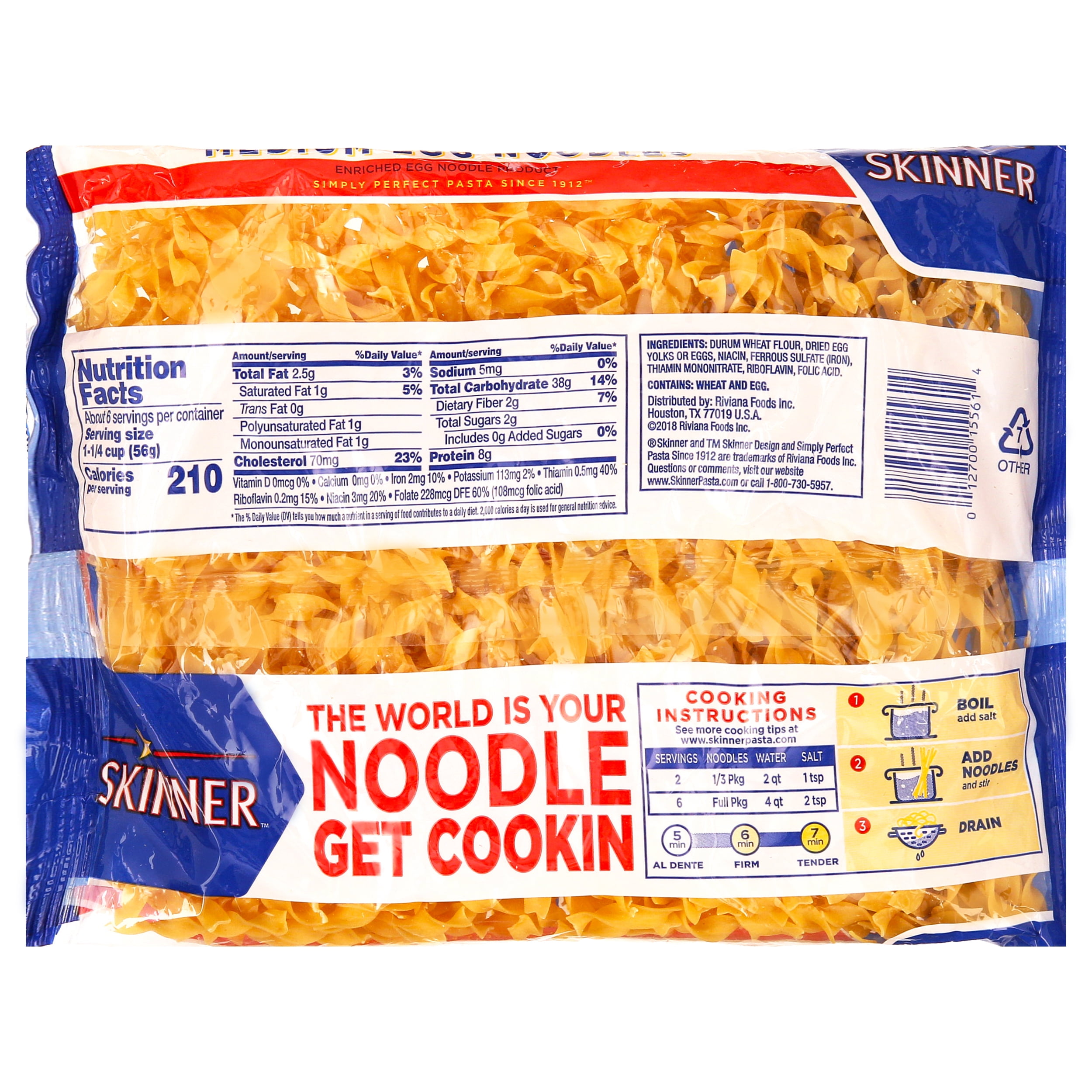 (3 pack) Skinner Medium Fluffy Egg Noodles Pasta, 12 Oz