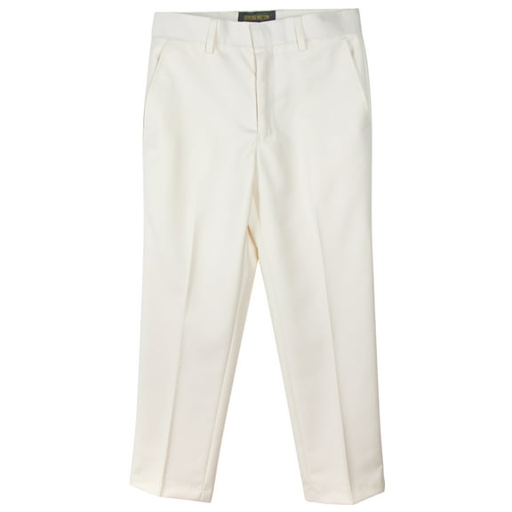 Spring Notion Boys' Flat Front Dress Pants Off White