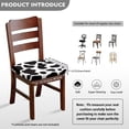 thumbnail image 5 of Cow Print Square Chair Cushion Cover for Dining Office Stain Resistant Chair Seat Slipcover Home Chair Accessories Stylish Upholstered Chair Seat Covers, 5 of 5