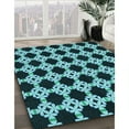 thumbnail image 3 of Ahgly Company Machine Washable Indoor Rectangle Transitional Deep Teal Green Area Rugs, 2' x 3', 3 of 7