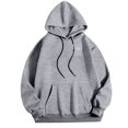 thumbnail image 6 of PMVFHDE Hoodie Men Winter Fashion Letter Print Casual Daily Loose Fit Long Sleeve Pullover Sweatshirt Top Light Gray,XXL, 6 of 7
