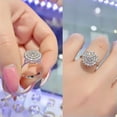 thumbnail image 5 of Pretty Engagement 925 Silver,Gold Plated Ring Women Party Gifts Sz 6-10, 5 of 7