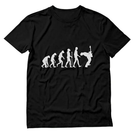 Tstars - Funny Musician Evolution of a Rock Guitarist Rocker T-Shirt XX-Large Black
