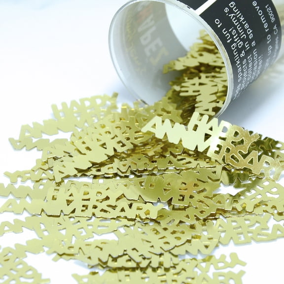 Confetti Word HAPPY ANNIVERSARY Gold - Pouch (1/2 oz) - CCP7860