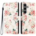 thumbnail image 2 of Colorful Painted Wallet Phone Case for Samsung Galaxy S26 Plus 5G 6.7" , PU Leather Flip Folio Cover With Card Slots, Magnetic Closure, Kickstand, Shockproof Protective Phone Case,Rose, 2 of 10