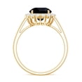 thumbnail image 2 of Rosec Jewels Black Onyx Engagement Ring with Halo - Natural Black Onyx Diamond Ring (AAA Grade Certified) - with Jewelry Box, 18K Yellow Gold, US 10.00, 2 of 8