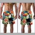 thumbnail image 3 of luoweisi Men's Beach Shorts Quick Dry Swim Trunks with Mesh Lining Toucan XL, 3 of 5