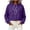 Purple, variant on AKOEE Women's Crop Hoodies Y2K Casual Comfy Loose Plain Pullover Hooded Drawstring Sweatshirts Long Sleeve, Purple XL