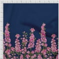 thumbnail image 2 of oneOone Silk Tabby Fabric Leaves & Pink Floral Panel Printed Craft Fabric BTY 42 Inch Wide, 2 of 3
