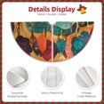 thumbnail image 3 of Xecao Whimsical Forest Scene Pattern Christmas Tree Skirt Round Xmas Tree Mat Base Cover for Holiday Home Decorations-48", 3 of 6