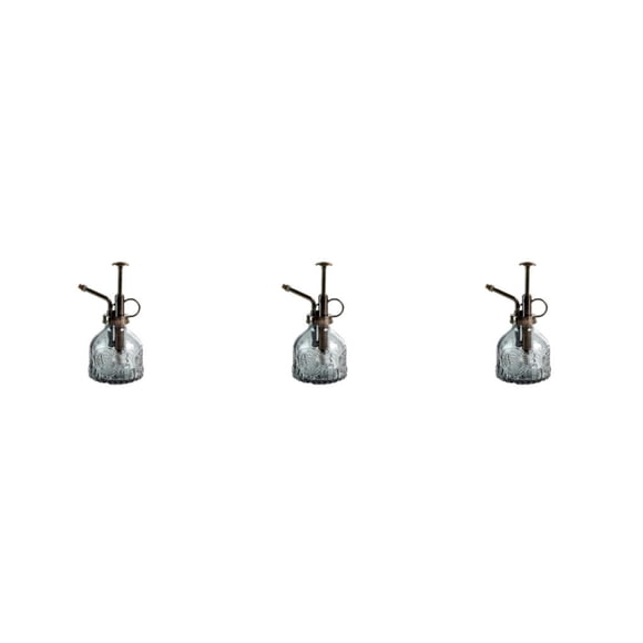 Advancent Regadera de vidrio en relieve, presión de aire, jardinería, pequeño hogar, difusor de olla, tetera, rociador, balcón, gris Type1 NO1