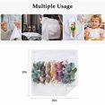 thumbnail image 6 of Cloth Napkins Set of 6 - 20x20 Inches, Eucalyptus Leaves Washable Reusable Table Napkins, Colorful Ombre Botanical Branches Soft & Absortbent Dining Napkin for Party Wedding Hotel Restaurant, 6 of 9