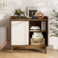 thumbnail image 4 of Gymax Rattan Buffet Sideboard w/ Adjustable Shelves Storage Cabinet & Sliding Door, 4 of 10