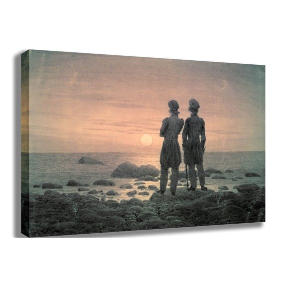 Friedrich "Two Men by The Sea" Canvas Print