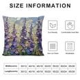 thumbnail image 6 of Acheng Lavender Square Pillow Covers with Zipper Oil Painting Floral Artwork Purple Yellow Soft Comfortable Washable Sofa Outdoor Office Throw Pillow Covers,Set of 2 White, 6 of 6