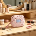 thumbnail image 4 of Cute Sanitary Napkin Storage Bag Quilted, Portable Mini Pouch for Tampons and Cosmetics, Cotton Period Organizer for School and Travel, Compact Makeup Bag for Daily Commute and Gym, 4 of 6