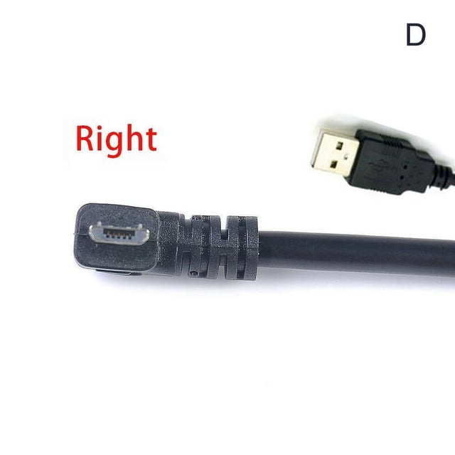 90 Degree Angle USB 2.0 A Male to Left Right Micro Cable For Smart USB NEW U.S