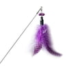 thumbnail image 1 of Faux Feather Cat Wand Interactive Retractable Funny Cat Teaser Kitten Play Wand, 1 of 10