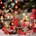 thumbnail image 5 of 101Pcs Christmas Ball Ornaments Set with Round Decorations,Tree Top Star,Shatterproof Seasonal Hanging Decorations with Reusable Hand-held Gift Package for Xmas Tree Holiday Party and Home Decor(Red), 5 of 8