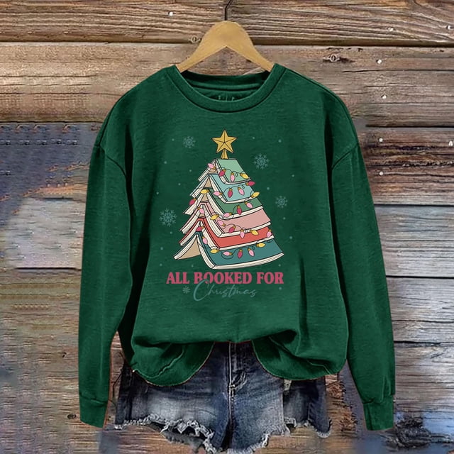 Chandails à Capuchon et Chandails en Molleton Aqestyerly Hauts pour Femmes Hiver Femmes Décontracté Manches Longues Col Rond Haut Chemises Amples Blouse Imprimé Graphique de la Saint-Valentin