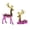 Christmas Deer Decor-Purple Gold*2, variant on Christmas Deer Decor Resin Figurines, 2-Piece Purple Gold Tabletop Reindeer Set for Mantel and Shelf Displays