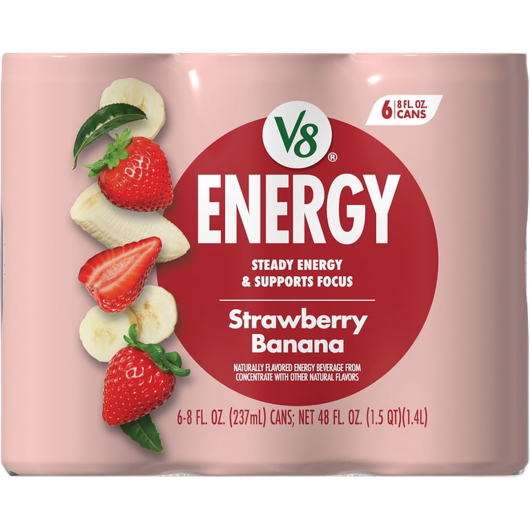 V8 Energy Strawberry Banana, 8 fl oz Cans, 24 Pack photo 6