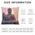 thumbnail image 5 of Orinice Buddha Statue Graphic Decorative Cushion Throw Pillow Cover for Home Living Room Bed Sofa, Zipper Closure, 1PC 24x24in, 5 of 5