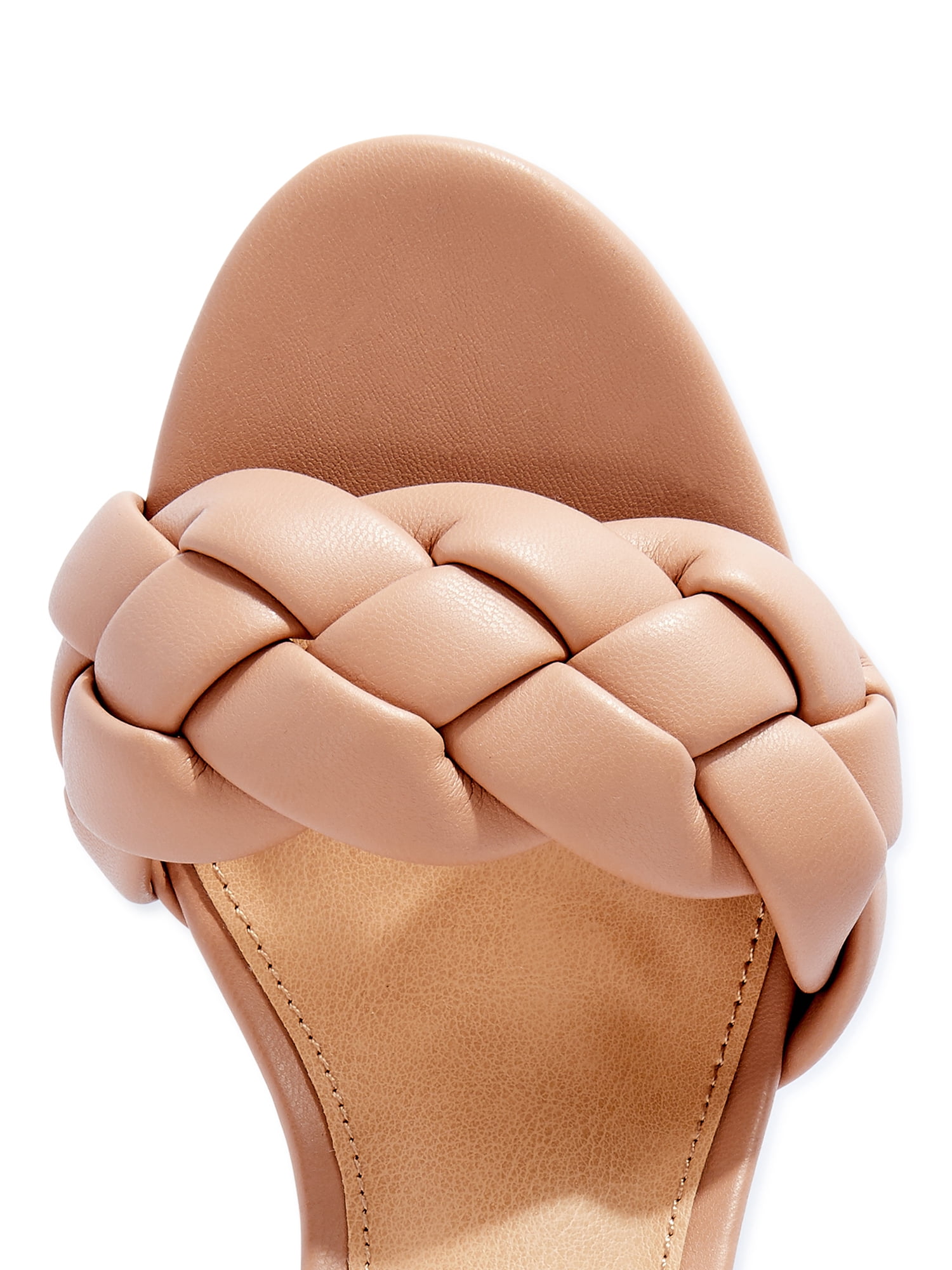 Time and Tru Women’s Braided Low Block Heel Sandals