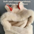 thumbnail image 3 of Bufanda con capucha para mujer, cálida bufanda de piel sintética para invierno, gorro y guantes combinados con lindas orejas de zorro, 3 of 5