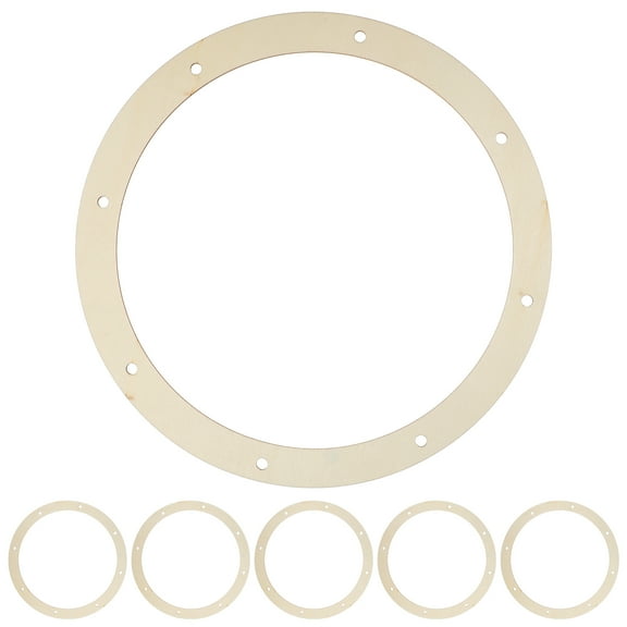 FUEENIRVA 6 Pcs Crafts Wreath Forms Round Wreath Frame Beige Decorative Weddings