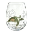 thumbnail image 2 of Sea Turtle Stemless Wine Glass Set of 4 Ocean Drinking Glasses Theme Glass Cups for Wine Beverage, 2 of 6