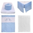 thumbnail image 4 of Bebelelo - 5 pieces bedding for baby - blue and white with a Sheep pattern, 4 of 9