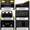 thumbnail image 2 of Lumiparty 2 Seater Ride on UTV Car, 24V Electric Vehicle, Electric Off-Road UTV Car w/Remote Control, 2 * 200W Motor, Spring Suspension, Music, Yellow, 2 of 7