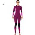 thumbnail image 3 of Titisuits Ultrathin Manga larga Pantalones largos Traje de baño Una pieza profesional Impermeable espesado para nadar Snorkeling Surfing Mujer / Vino Rojo L seitruly OD017133-28, 3 of 7