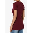 thumbnail image 4 of Women's & Juniors Basic Round Crew Neck Short Sleeve Stretch Cotton Spandex T-Shirts, 4 of 4