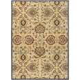 thumbnail image 3 of Hauteloom Elkins Wool Living Room, Bedroom Farmhouse Area Rug - Traditional Floral Carpet - Bohemian Paisley Vibe - Green, Red, Brown, Terra Cotta, Brick Red - 6' Square, 3 of 19