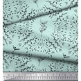 thumbnail image 3 of Soimoi Green Cotton Voile Fabric EuropeanSeeds Leaves Decor Fabric Printed Yard 58 Inch Wide, 3 of 3