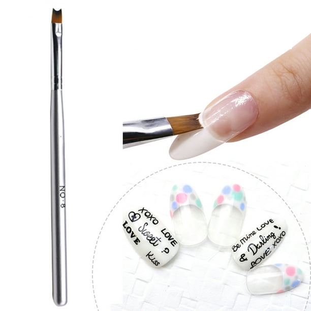 Grofry Nail Art Pen Soft Smile Line Wooden Half Moon Shape Manicure Brush For Nail Art Walmart Com Walmart Com