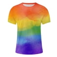 thumbnail image 4 of Qertyioot Hommes Imprimé Manches Courtes Col Rond T-shirt Mode Décontracté Manches Courtes, 4 of 5