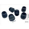 thumbnail image 2 of 28pcs Round Plastic Tube End Caps 16mm Thread Diameter, Table Furniture Chair Floor Protector, Black, 2 of 4