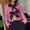 Pink, variant on Women's Casual Sequin Jacket Long Sleeve Bow Open Front Crop Cargigan Coat Sparkly Glitter Crew Neck Party Tops